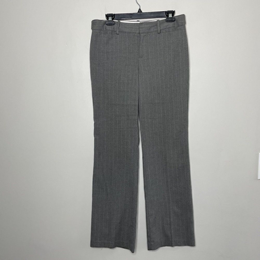 BANANA REPUBLIC Pants Womens 8 Martin Fit Gray Pinstripe Straight Leg Trouser